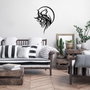 Wallity Wolfmoon Accesorio Decorativo de Pared de Metal Negro